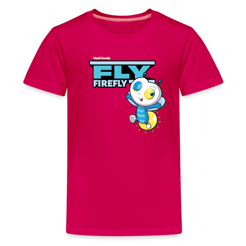 Fly Firefly Character Comfort Kids Tee - dark pink