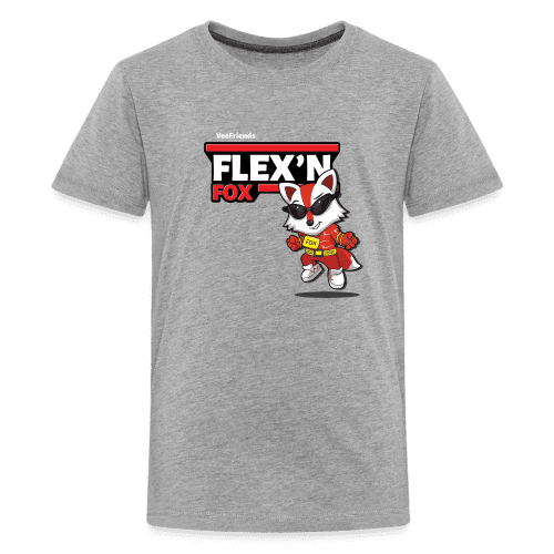 Flex’n Fox Character Comfort Kids Tee - heather gray