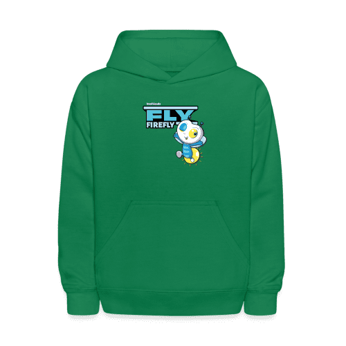 Fly Firefly Character Comfort Kids Hoodie - kelly green