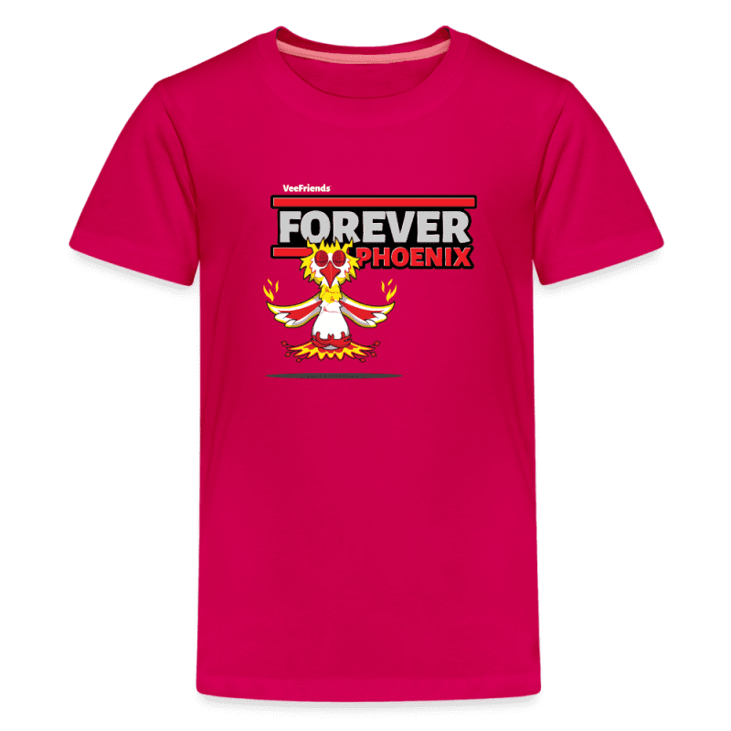 Forever Phoenix Character Comfort Kids Tee - dark pink