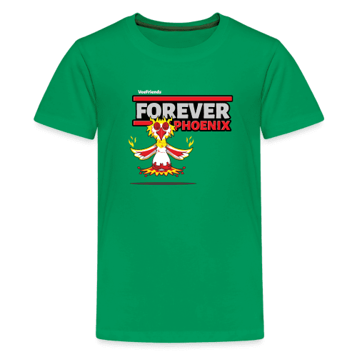 Forever Phoenix Character Comfort Kids Tee - kelly green