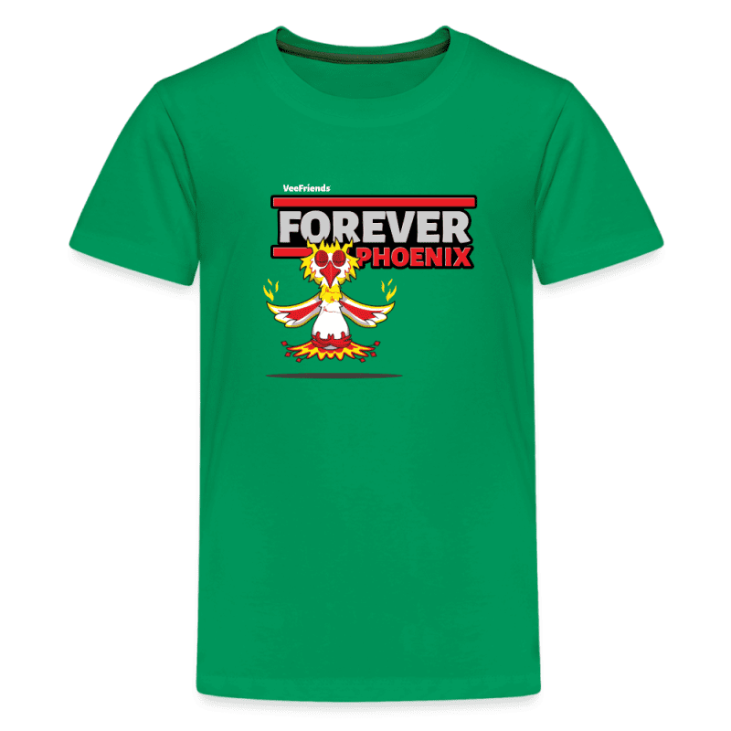 Forever Phoenix Character Comfort Kids Tee - kelly green