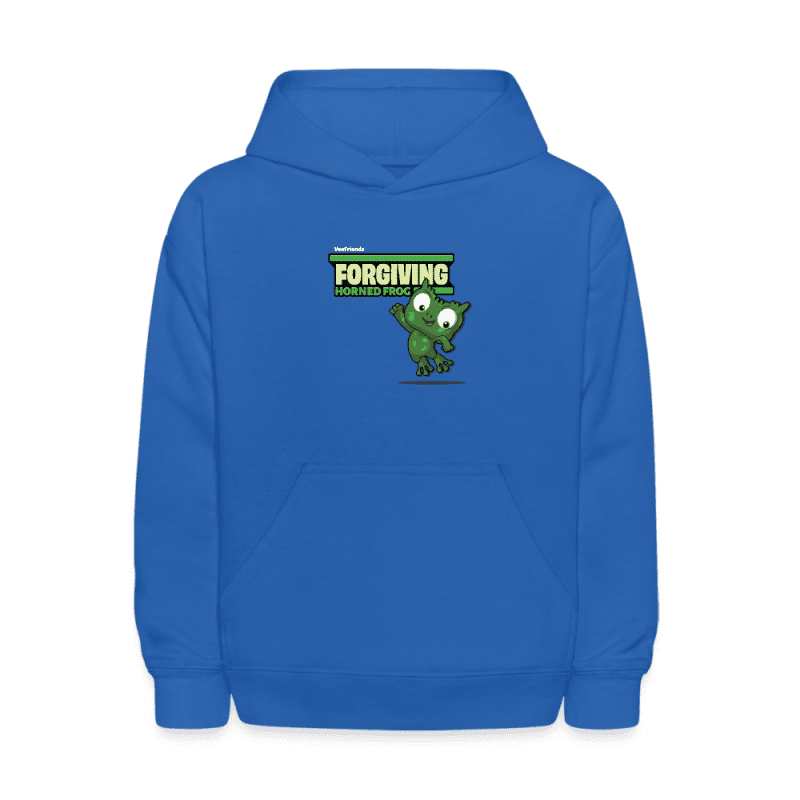 Forgiving Horned Frog Character Comfort Kids Hoodie - royal blue