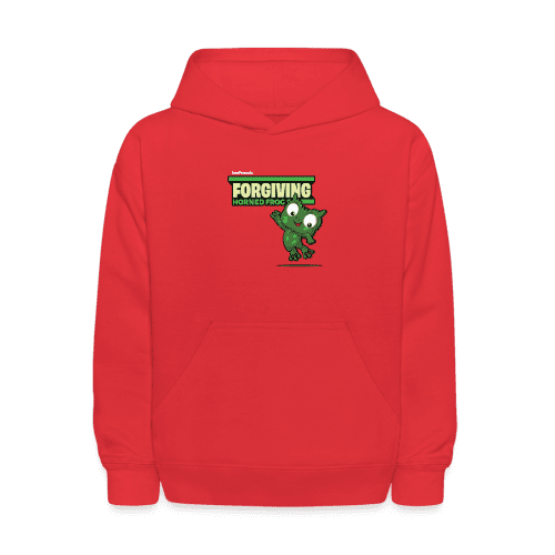 Forgiving Horned Frog Character Comfort Kids Hoodie - red