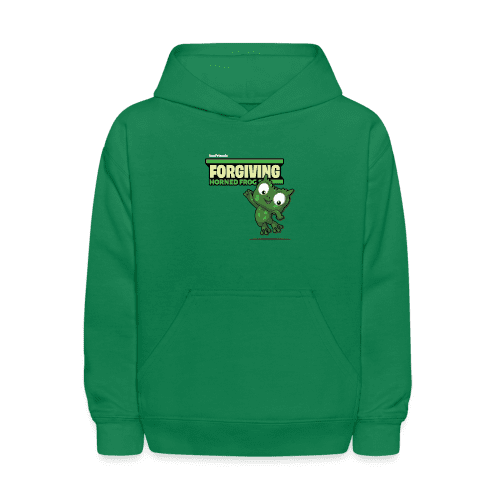 Forgiving Horned Frog Character Comfort Kids Hoodie - kelly green