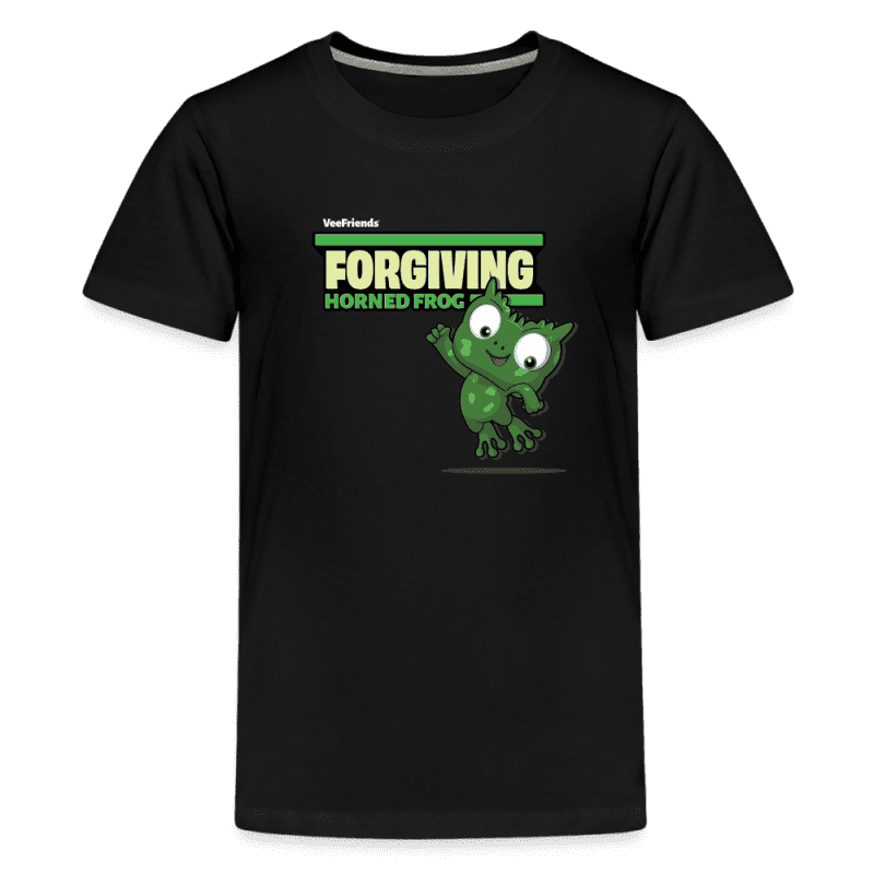 Forgiving Horned Frog Character Comfort Kids Tee - black