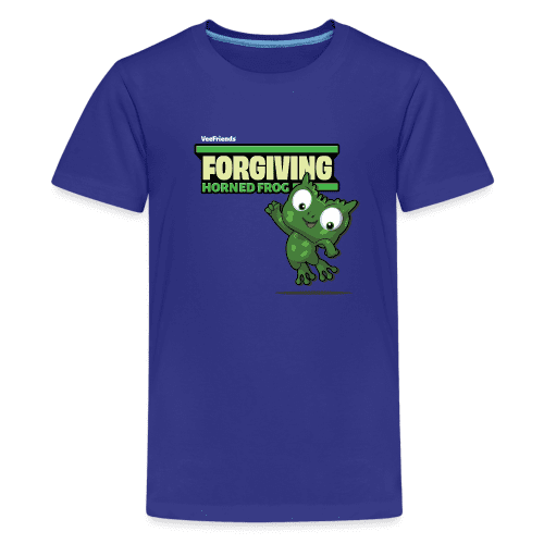 Forgiving Horned Frog Character Comfort Kids Tee - royal blue