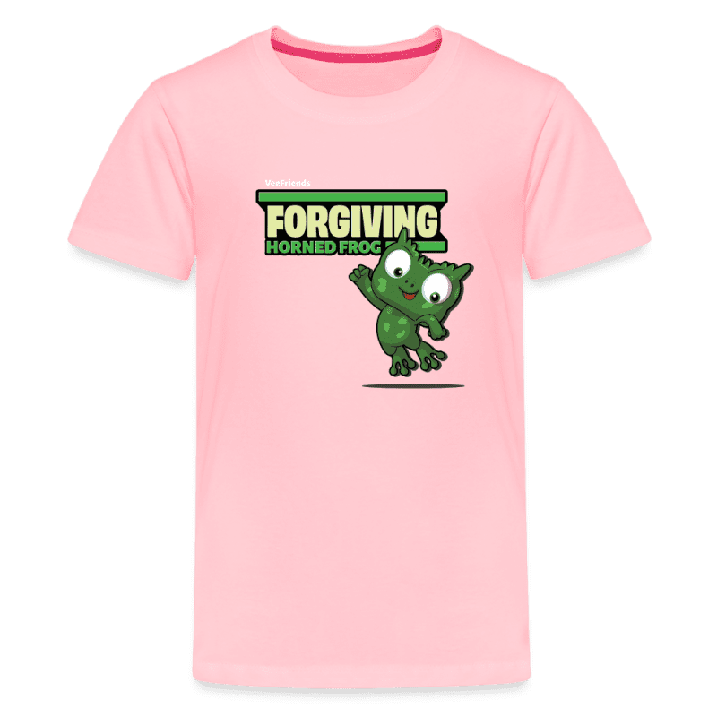 Forgiving Horned Frog Character Comfort Kids Tee - pink