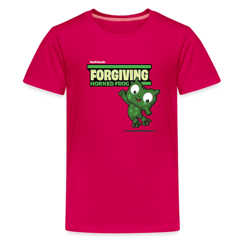 Forgiving Horned Frog Character Comfort Kids Tee - dark pink