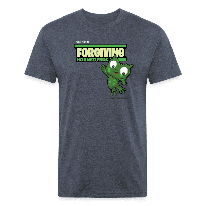 Forgiving Horned Frog Character Comfort Adult Tee - heather navy