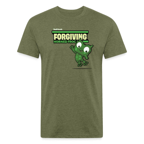 Forgiving Horned Frog Character Comfort Adult Tee - heather military green