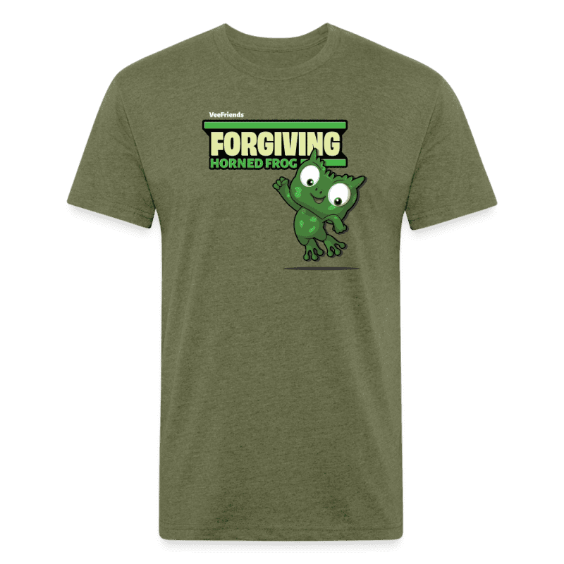 Forgiving Horned Frog Character Comfort Adult Tee - heather military green