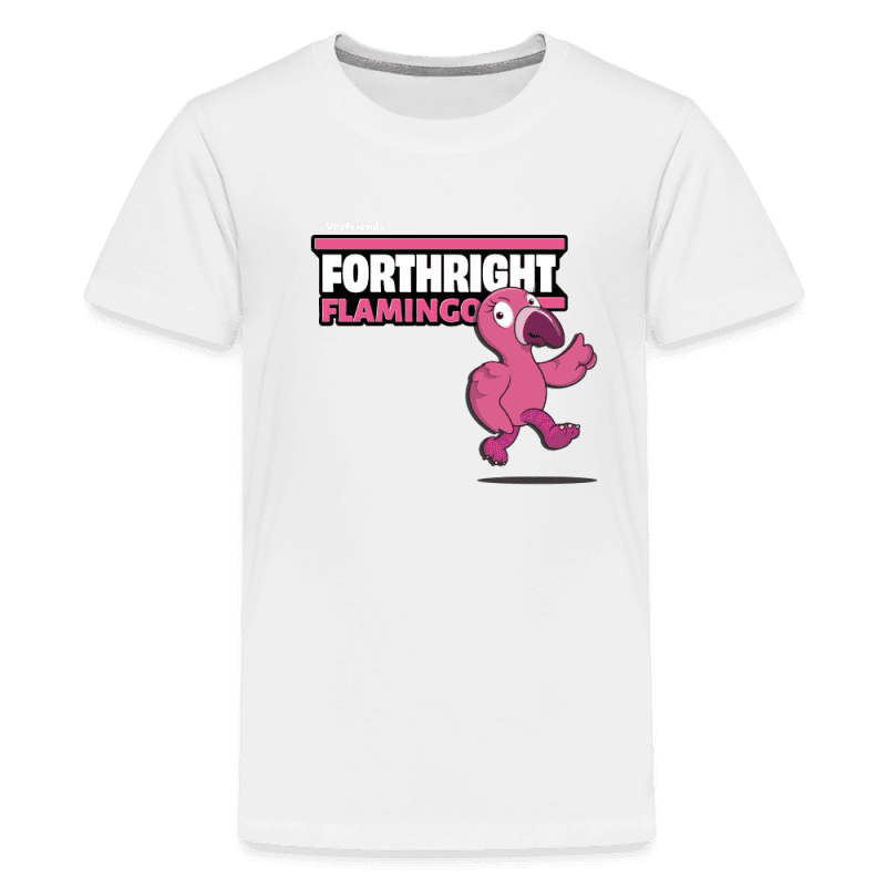 Forthright Flamingo Character Comfort Kids Tee - white