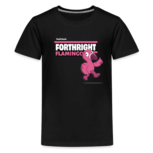 Forthright Flamingo Character Comfort Kids Tee - black