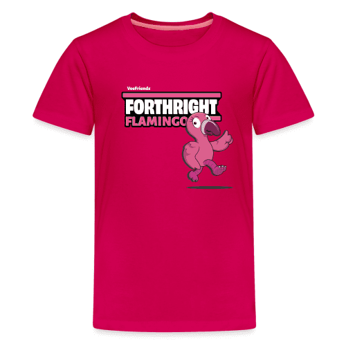 Forthright Flamingo Character Comfort Kids Tee - dark pink