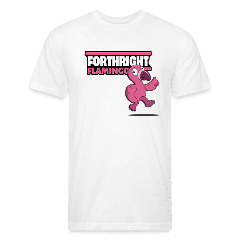 Forthright Flamingo Character Comfort Adult Tee - white