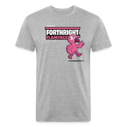 Forthright Flamingo Character Comfort Adult Tee - heather gray