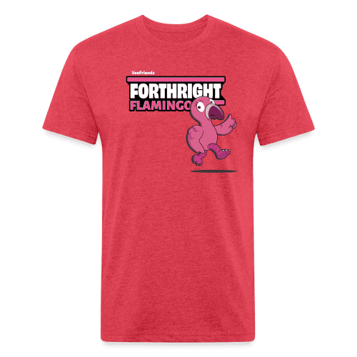 Forthright Flamingo Character Comfort Adult Tee - heather red