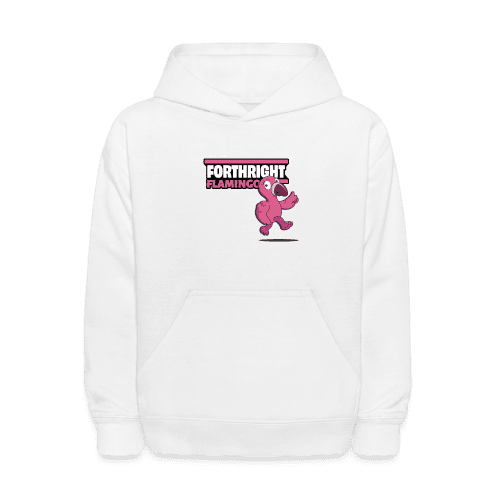 Forthright Flamingo Character Comfort Kids Hoodie - white