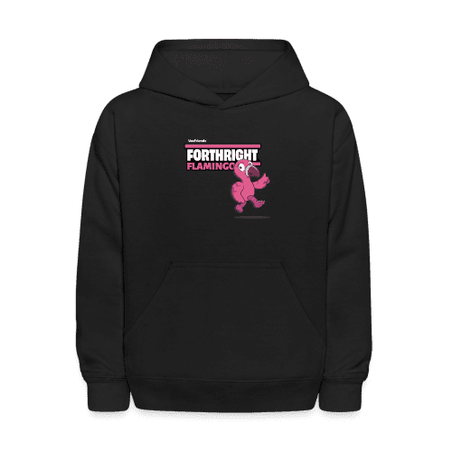 Forthright Flamingo Character Comfort Kids Hoodie - black