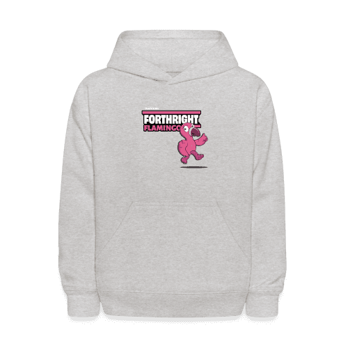 Forthright Flamingo Character Comfort Kids Hoodie - heather gray