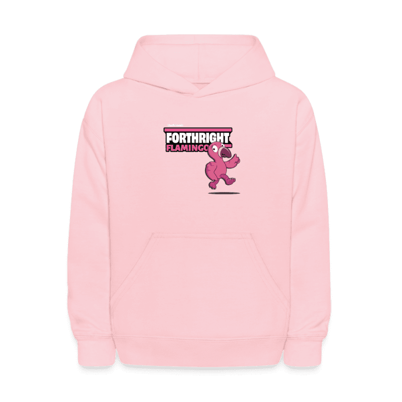 Forthright Flamingo Character Comfort Kids Hoodie - pink