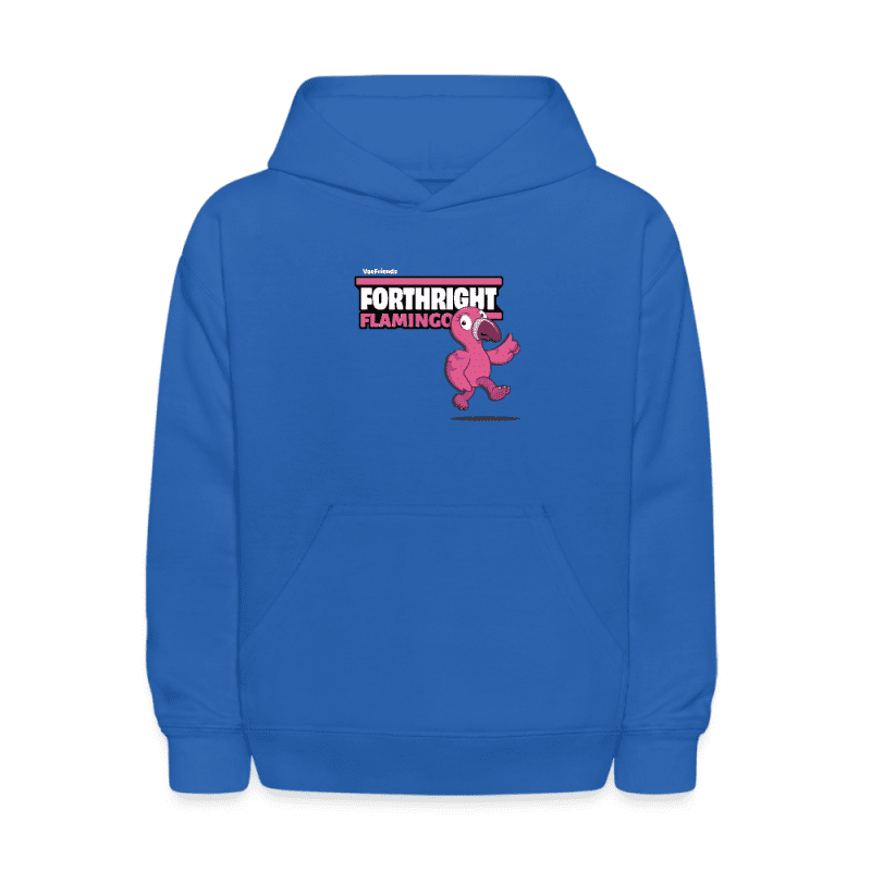 Forthright Flamingo Character Comfort Kids Hoodie - royal blue