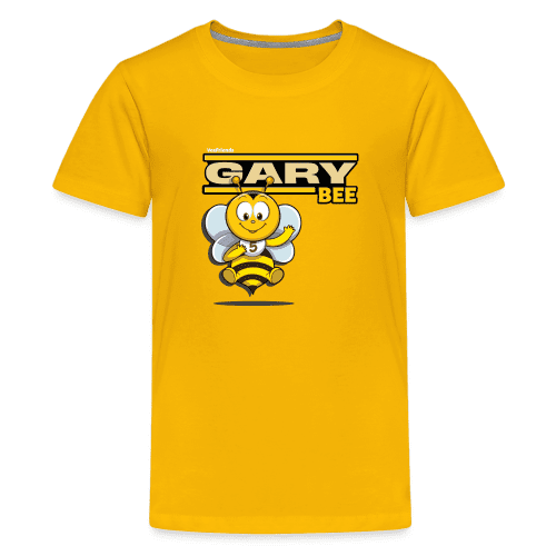 Gary Bee Character Comfort Kids Tee - sun yellow