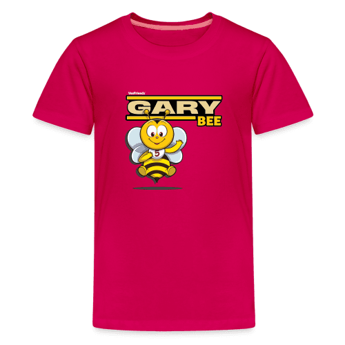 Gary Bee Character Comfort Kids Tee - dark pink