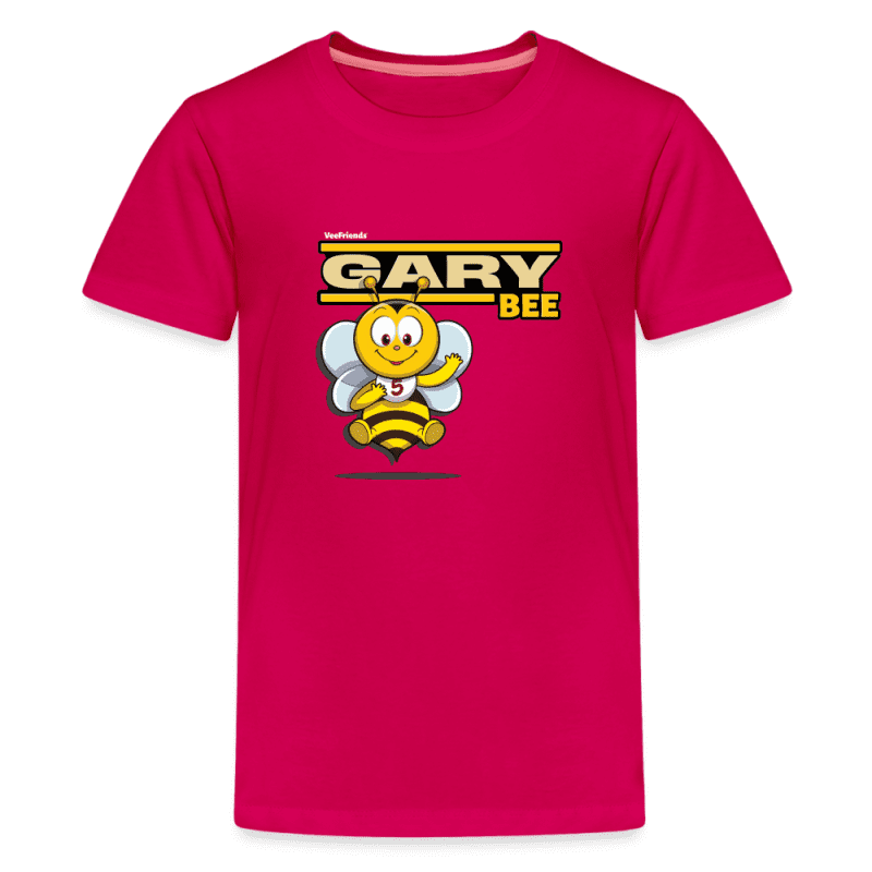 Gary Bee Character Comfort Kids Tee - dark pink