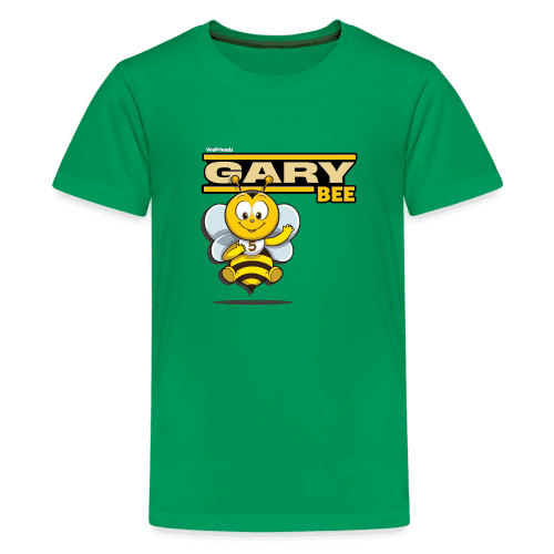 Gary Bee Character Comfort Kids Tee - kelly green