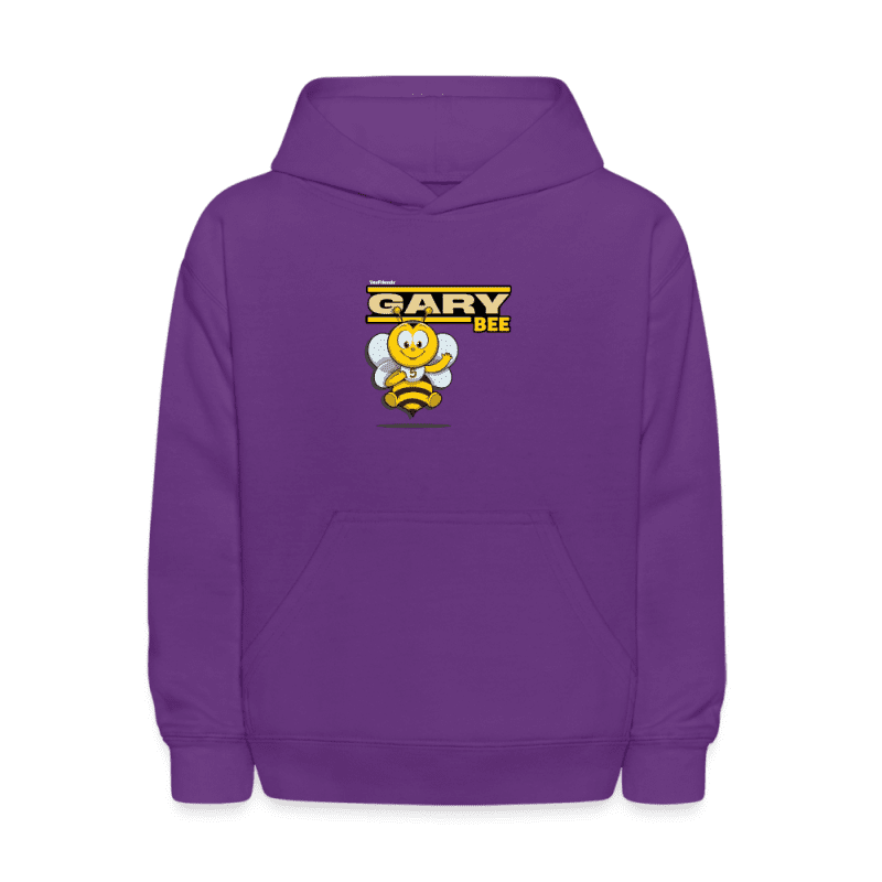 Gary Bee Character Comfort Kids Hoodie - purple