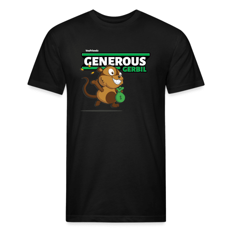 Generous Gerbil Character Comfort Adult Tee - black