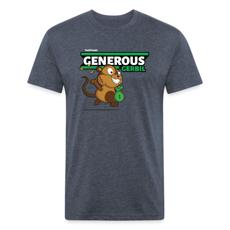 Generous Gerbil Character Comfort Adult Tee - heather navy