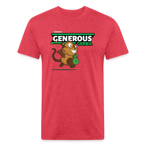 Generous Gerbil Character Comfort Adult Tee - heather red