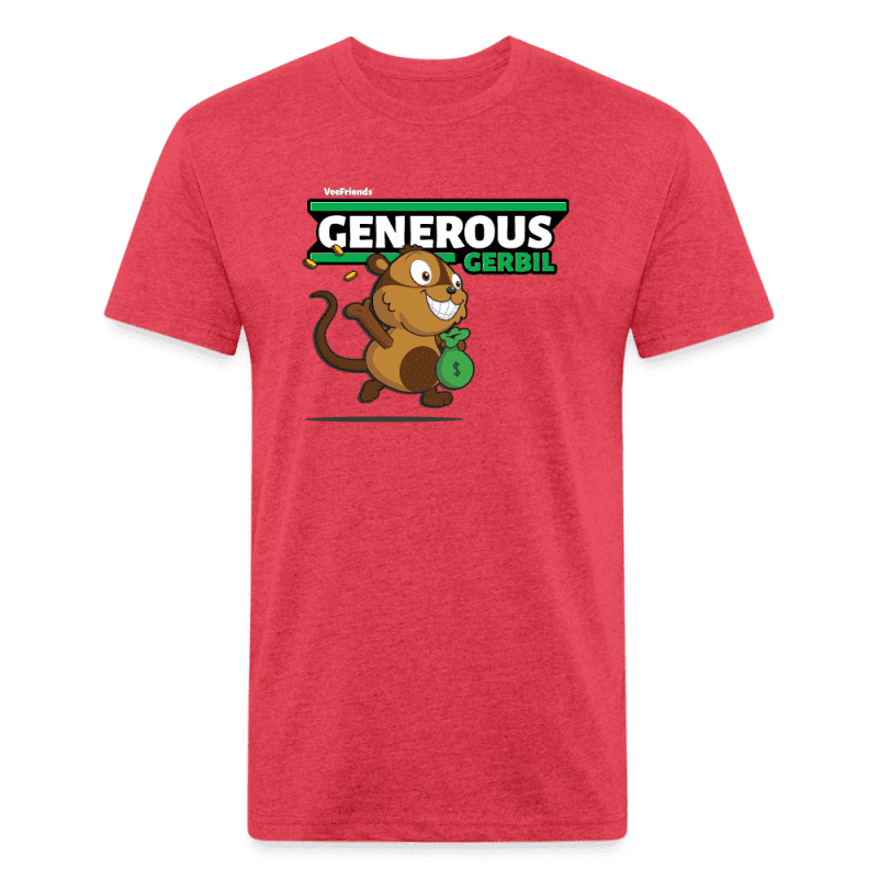 Generous Gerbil Character Comfort Adult Tee - heather red