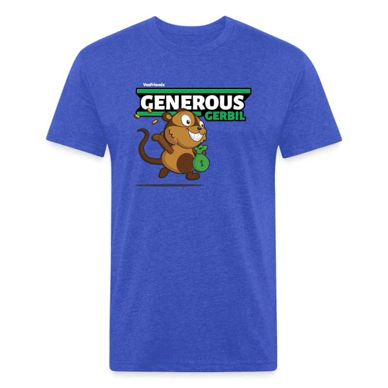 Generous Gerbil Character Comfort Adult Tee - heather royal