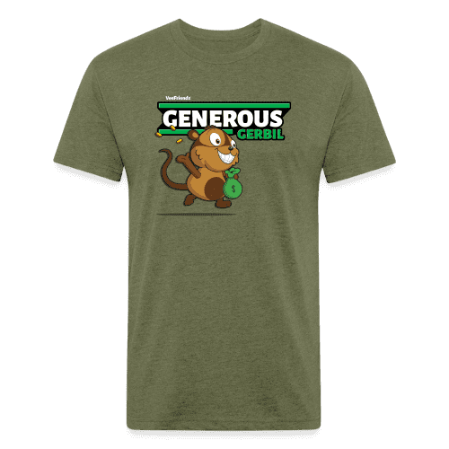 Generous Gerbil Character Comfort Adult Tee - heather military green