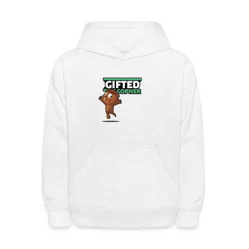 Gifted Gopher Character Comfort Kids Hoodie - white