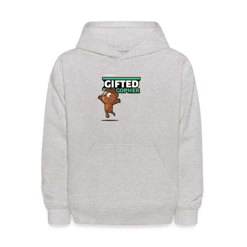 Gifted Gopher Character Comfort Kids Hoodie - heather gray