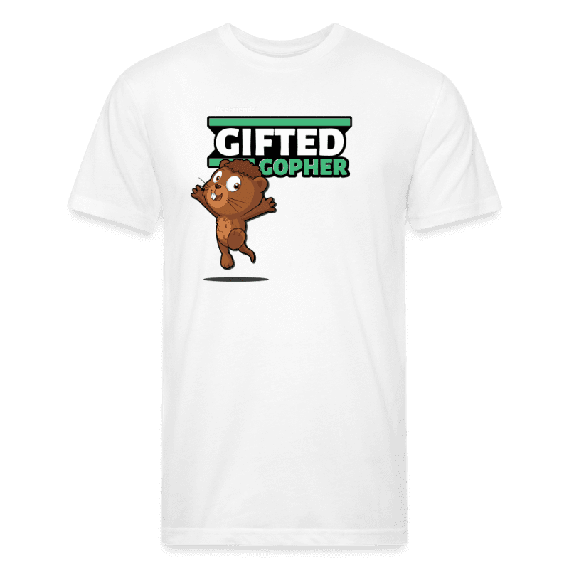 Gifted Gopher Character Comfort Adult Tee - white