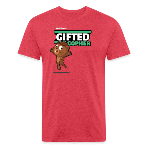 Gifted Gopher Character Comfort Adult Tee - heather red