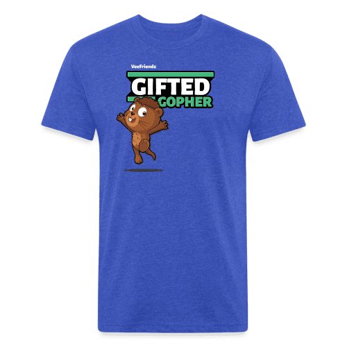 Gifted Gopher Character Comfort Adult Tee - heather royal