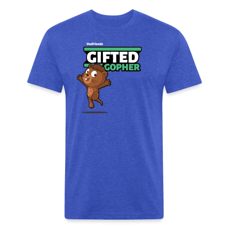 Gifted Gopher Character Comfort Adult Tee - heather royal