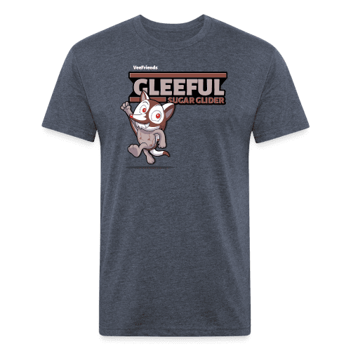 Gleeful Sugar Glider Character Comfort Adult Tee - heather navy