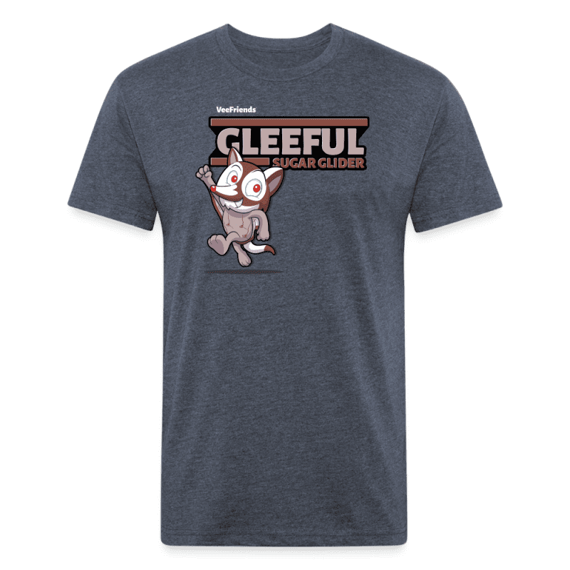 Gleeful Sugar Glider Character Comfort Adult Tee - heather navy