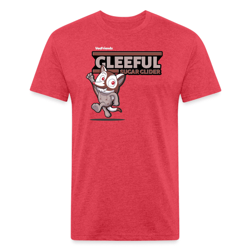 Gleeful Sugar Glider Character Comfort Adult Tee - heather red