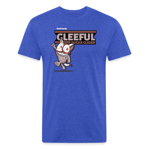 Gleeful Sugar Glider Character Comfort Adult Tee - heather royal