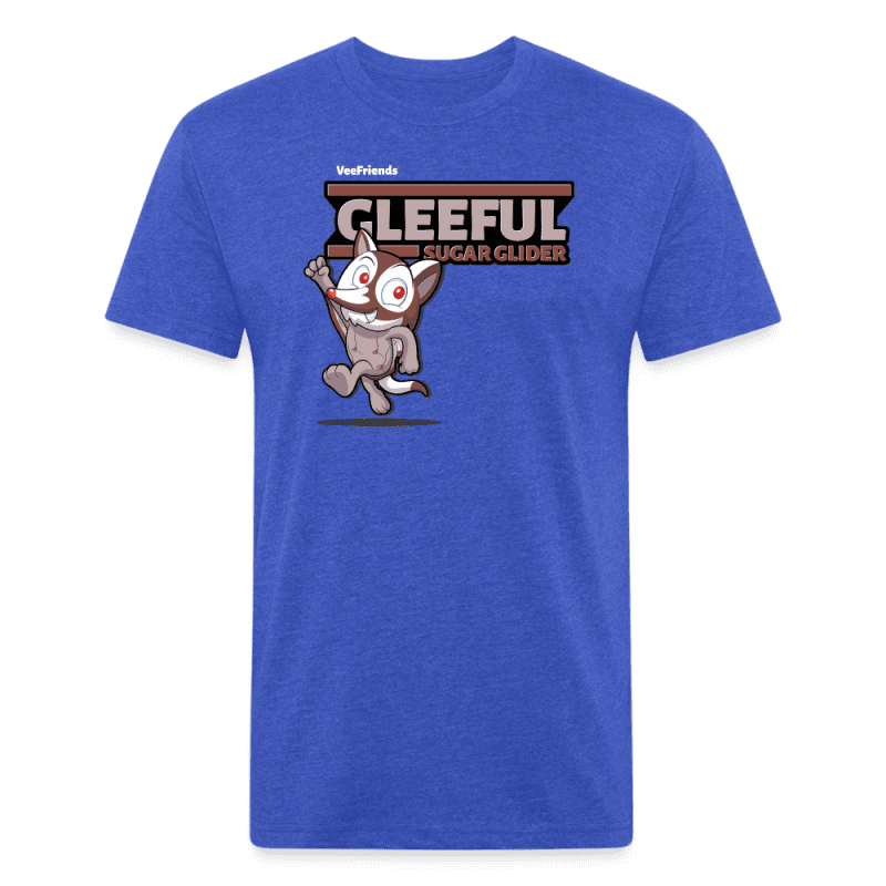 Gleeful Sugar Glider Character Comfort Adult Tee - heather royal