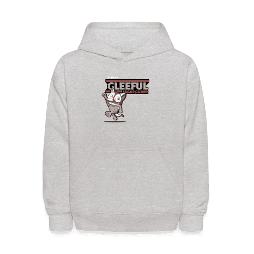 Gleeful Sugar Glider Character Comfort Kids Hoodie - heather gray